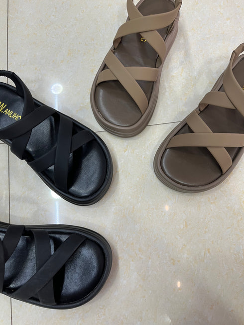 Multiple Straps Flat Sandal